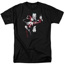 Batman - Mens Harley And Joker T-Shirt In Black