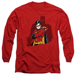 Batman - Mens Wingman Long Sleeve Shirt In Red