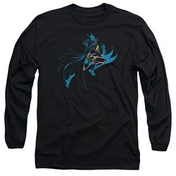 Batman - Mens Neon Batman Long Sleeve Shirt In Black