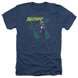 Batman - Mens Bat Spray T-Shirt In Navy