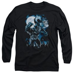 Batman - Mens Moonlight Bat Long Sleeve Shirt In Black