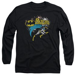 Batman - Mens Batgirl Halftone Long Sleeve Shirt In Black