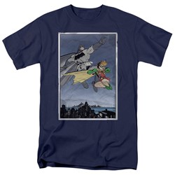 Batman - Mens Dkr Duo T-Shirt In Navy