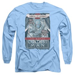 Batman - Mens Coldest Man Long Sleeve Shirt In Carolina Blue