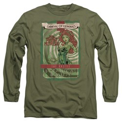 Batman - Mens Botanical Beauty Long Sleeve Shirt In Military Green