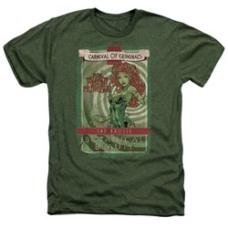 Batman - Mens Botanical Beauty T-Shirt In Military Green