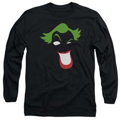 Batman - Mens Joker Simplified Long Sleeve Shirt In Black
