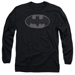 Batman - Mens Chainmail Shield Long Sleeve Shirt In Black