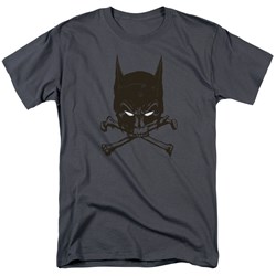 Batman - Mens Bat And Bones T-Shirt In Charcoal