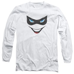 Batman - Mens Harley Face Long Sleeve Shirt In White