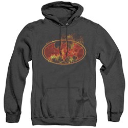Batman - Mens Flames Logo Hoodie