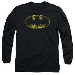 Batman - Mens Bats On Bats Long Sleeve Shirt In Black