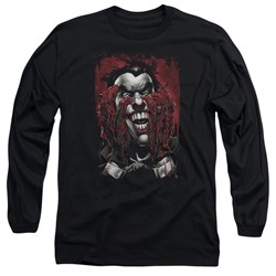 Batman - Mens Blood In Hands Long Sleeve Shirt In Black