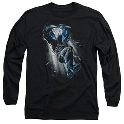 Batman - Mens Bat Crash Long Sleeve Shirt In Black