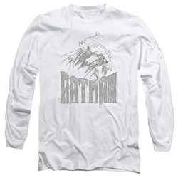Batman - Mens Knight Sketch Long Sleeve Shirt In White