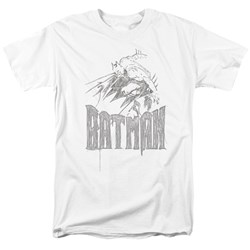 Batman - Mens Knight Sketch T-Shirt In White