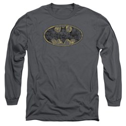 Batman - Mens Tattered Logo Longsleeve T-Shirt