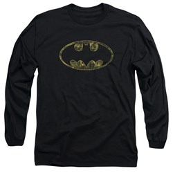 Batman - Mens Tattered Logo Long Sleeve T-Shirt