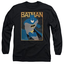 Batman - Mens Simple Bm Poster Longsleeve T-Shirt