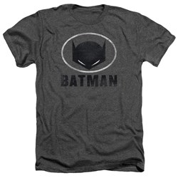 Batman - Mens Mask In Oval Heather T-Shirt