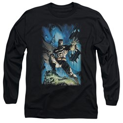 Batman - Mens Stormy Dark Knight Long Sleeve T-Shirt