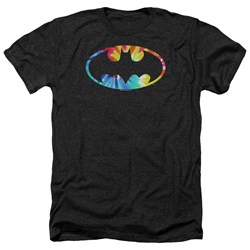 Batman - Mens Tie Dye Batman Logo Heather T-Shirt