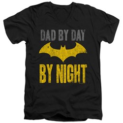 Batman - Mens Dad By Day V-Neck T-Shirt