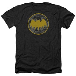Batman - Mens Vintage Symbol Collage Heather T-Shirt