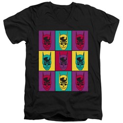 Batman - Mens Warhol Batman V-Neck T-Shirt