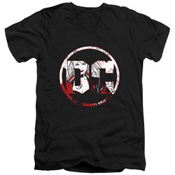 Batman - Mens Dc Logo Harley V-Neck T-Shirt