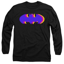Batman - Mens Tri Colored Symbol Long Sleeve T-Shirt