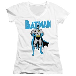 Batman - Juniors Stance V-Neck T-Shirt