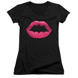Batman - Juniors Bat Kiss V-Neck T-Shirt