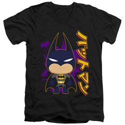 Batman - Mens Cute Kanji V-Neck T-Shirt