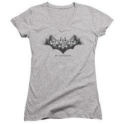Batman - Juniors Gotham Shield V-Neck T-Shirt