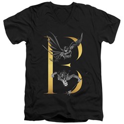 Batman - Mens B V-Neck T-Shirt
