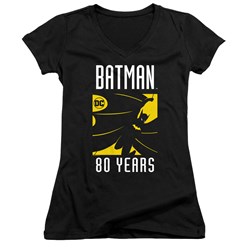 Batman - Juniors Silhouette V-Neck T-Shirt