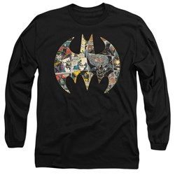 Batman - Mens Collage Shield Long Sleeve T-Shirt