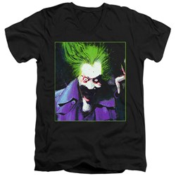 Batman - Mens Arkham Asylum Joker V-Neck T-Shirt