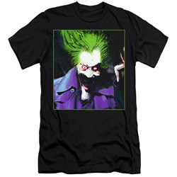Batman - Mens Arkham Asylum Joker Premium Slim Fit T-Shirt