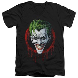 Batman - Mens Joker Drip V-Neck T-Shirt