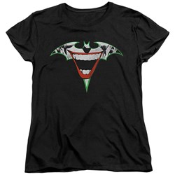 Batman - Womens Joker Bat Logo T-Shirt