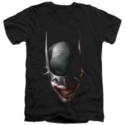 Batman - Mens Batman Who Laughs Head V-Neck T-Shirt