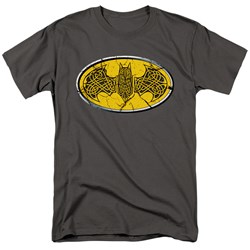 Batman - Celtic Shield Adult T-Shirt In Charcoal