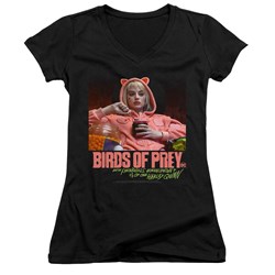 Birds Of Prey - Juniors Love Stinks V-Neck T-Shirt