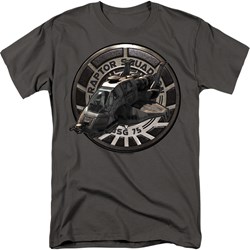 Battlestar Galactica - Raptor Squadron Adult T-Shirt In Charcoal