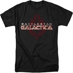 Battlestar Galactica - Logo With Phoenix Adult T-Shirt In Black
