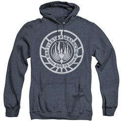 Battlestar Galactica - Mens Scratched Bsg Logo Hoodie