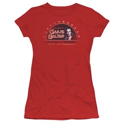 Battlestar Galactica - Elect Gaius Juniors T-Shirt In Red