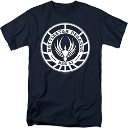 Battlestar Galactica - Mens Pegasus Badge T-Shirt In Navy